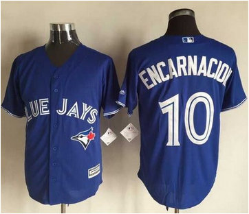 Toronto Blue Jays #10 Edwin Encarnacion Blue New Cool Base Stitched MLB Jersey Toronto Blue Jays #10 Edwin Encarnacion Blue New Cool Base Stitched MLB Jersey