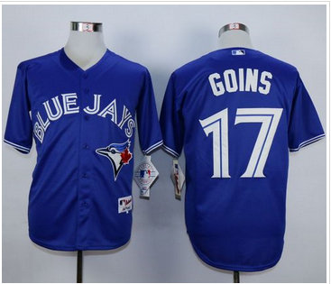 Blue Jays #17 Ryan Goins Blue Cool Base Stitched MLB Jersey Blue Jays #17 Ryan Goins Blue Cool Base Stitched MLB Jersey