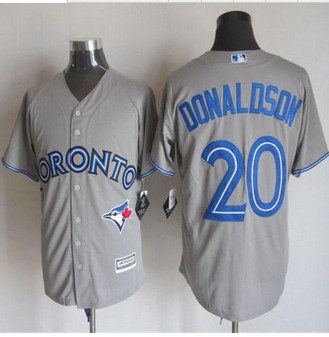 Toronto Blue Jays #20 Josh Donaldson Grey New Cool Base Stitched Baseball Jersey Toronto Blue Jays #20 Josh Donaldson Grey New Cool Base Stitched Baseball Jersey