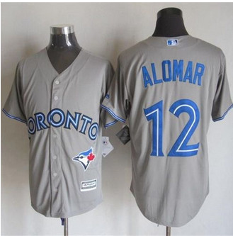 Toronto Blue Jays #12 Roberto Alomar Grey New Cool Base Stitched Baseball Jersey Toronto Blue Jays #12 Roberto Alomar Grey New Cool Base Stitched Baseball Jersey