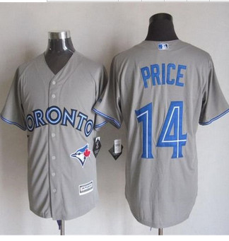 Toronto Blue Jays #14 David Price Grey New Cool Base Stitched Baseball Jersey Toronto Blue Jays #14 David Price Grey New Cool Base Stitched Baseball Jersey