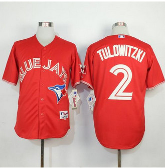 Toronto Blue Jays #2 Troy Tulowitzki Red Canada Day Stitched Baseball Jersey Toronto Blue Jays #2 Troy Tulowitzki Red Canada Day Stitched Baseball Jersey
