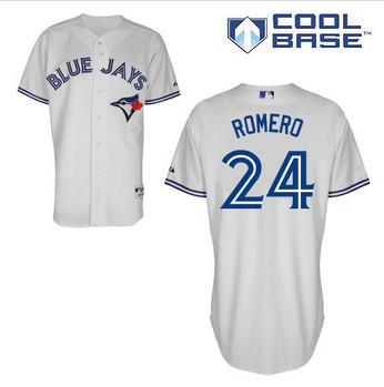 Toronto Blue Jays #24 Ricky Romero White Road Cool Base Stitched Baseball Jersey Toronto Blue Jays #24 Ricky Romero White Road Cool Base Stitched Baseball Jersey