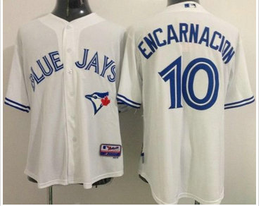 Toronto Blue Jays #10 Edwin Encarnacion White Stitched Baseball Jersey Toronto Blue Jays #10 Edwin Encarnacion White Stitched Baseball Jersey