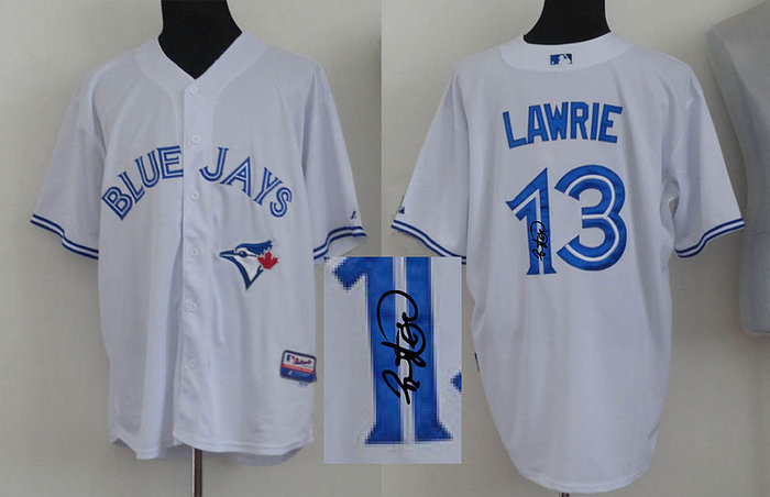 Toronto Blue Jays #13 Brett Lawrie white cool base MLB Jerseys(Signed) Toronto Blue Jays #13 Brett Lawrie white cool base MLB Jerseys(Signed)