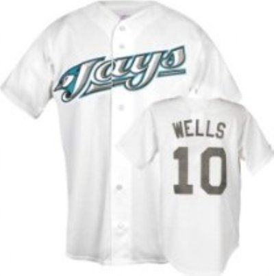 Toronto Blue Jays #10 Vernon Wells White Jersey Toronto Blue Jays #10 Vernon Wells White Jersey