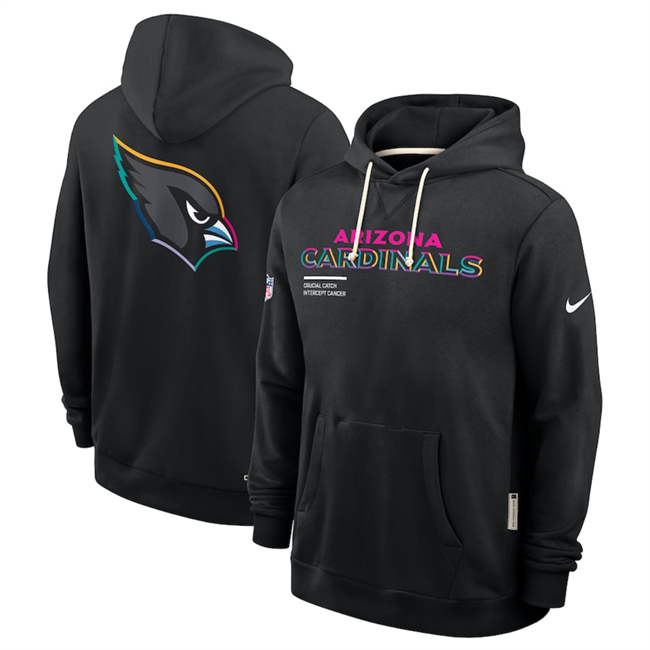 Men's Arizona Cardinals Black 2025 Crucial Catch Club Pullover Hoodie Men's Arizona Cardinals Black 2025 Crucial Catch Club Pullover Hoodie