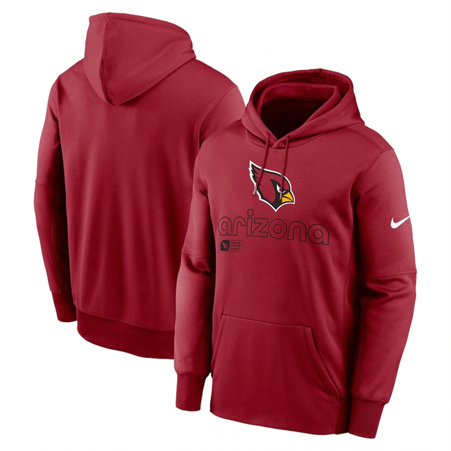 Men's Arizona Cardinals Red Performance Pullover Hoodie Men's Arizona Cardinals Red Performance Pullover Hoodie