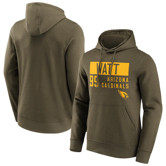 Men's Arizona Cardinals #99 J.J. Watt Fashion Name & Number Hoodie Men's Arizona Cardinals #99 J.J. Watt Fashion Name & Number Hoodie