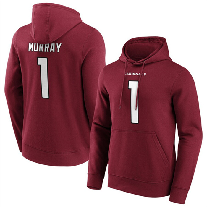 Men's Arizona Cardinals #1 Kyler Murray Red Hoodie Men's Arizona Cardinals #1 Kyler Murray Red Hoodie