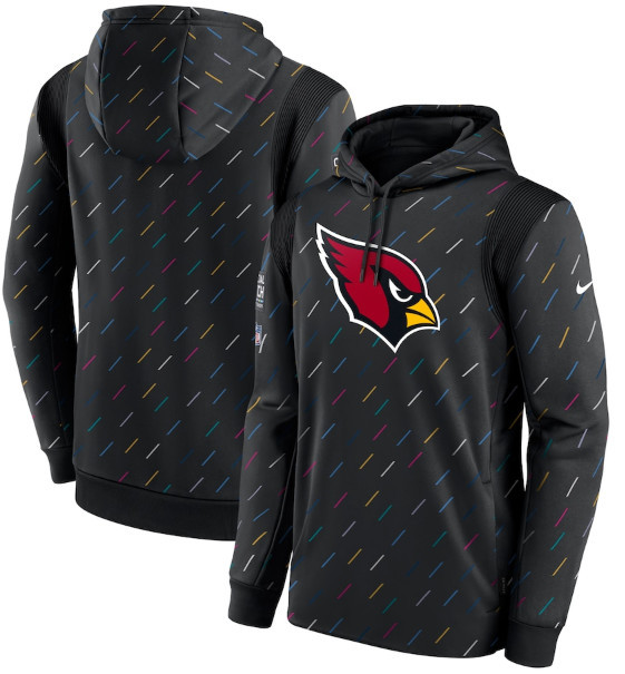 Men's Arizona Cardinals 2021 Charcoal Crucial Catch Therma Pullover Hoodie Men's Arizona Cardinals 2021 Charcoal Crucial Catch Therma Pullover Hoodie