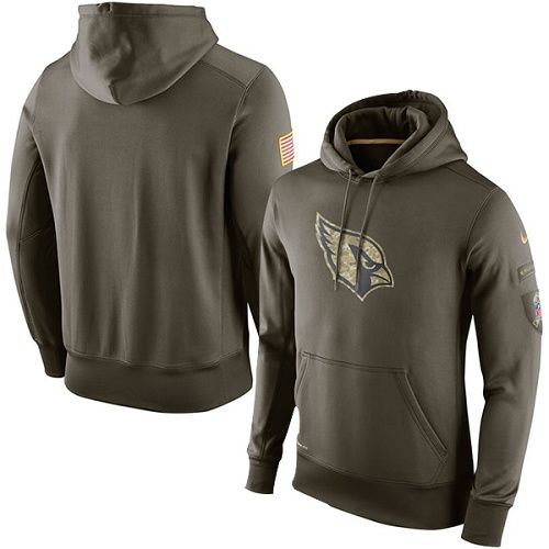 Men's Arizona Cardinals Nike Olive Salute To Service KO Performance Hoodie Men's Arizona Cardinals Nike Olive Salute To Service KO Performance Hoodie
