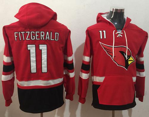 Nike Cardinals #11 Larry Fitzgerald Red Black Name & Number Pullover NFL Hoodie Nike Cardinals #11 Larry Fitzgerald Red Black Name & Number Pullover NFL Hoodie