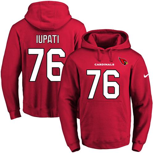 Nike Cardinals #76 Mike Iupati Red Name & Number Pullover NFL Hoodie Nike Cardinals #76 Mike Iupati Red Name & Number Pullover NFL Hoodie