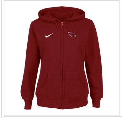 Women's NEW Arizona Cardinals Ladies Tailgater Full Zip Hoodie Red