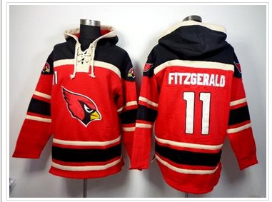 Arizona Cardinals #11 Larry Fitzgerald Red Sawyer Hooded Sweatshirt NFL Hoodie Arizona Cardinals #11 Larry Fitzgerald Red Sawyer Hooded Sweatshirt NFL Hoodie