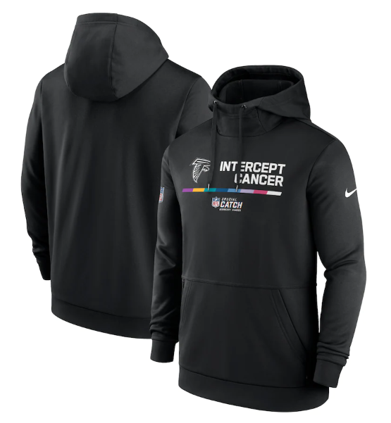 Men's Atlanta Falcons 2022 Black Crucial Catch Therma Performance Pullover Hoodie Men's Atlanta Falcons 2022 Black Crucial Catch Therma Performance Pullover Hoodie