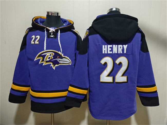 Men's Baltimore Ravens #22 Derrick Henry Ageless Must-Have Lace-Up Pullover Hoodie Men's Baltimore Ravens #22 Derrick Henry Ageless Must-Have Lace-Up Pullover Hoodie