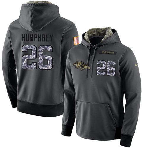 NFL Men's Nike Baltimore Ravens #26 Marlon Humphrey Stitched Black Anthracite Salute to Service Player Performance Hoodie NFL Men's Nike Baltimore Ravens #26 Marlon Humphrey Stitched Black Anthracite Salute to Service Player Performance Hoodie