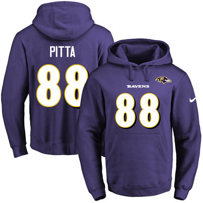 Nike Ravens #88 Dennis Pitta Purple Name & Number Pullover NFL Hoodie Nike Ravens #88 Dennis Pitta Purple Name & Number Pullover NFL Hoodie