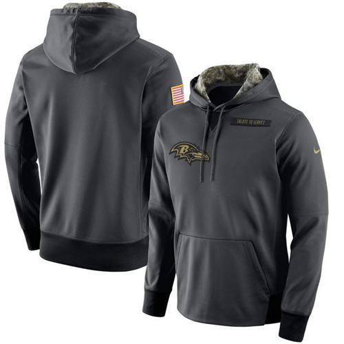 Men's Baltimore Ravens Nike Anthracite Salute to Service Player Performance Hoodie Men's Baltimore Ravens Nike Anthracite Salute to Service Player Performance Hoodie