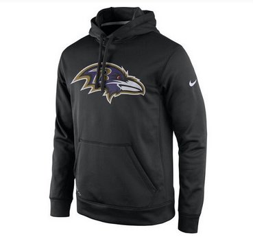 Men's Baltimore Ravens Nike Black Practice Performance Pullover Hoodie