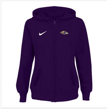 Women Baltimore Ravens Stadium Rally Full Zip Hoodie Purple