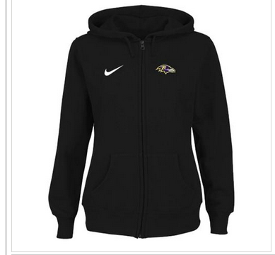 Women's NEW Baltimore Ravens Ladies Tailgater Full Zip Hoodie Black Women's NEW Baltimore Ravens Ladies Tailgater Full Zip Hoodie Black