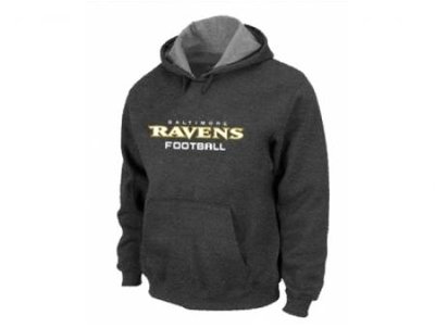 Baltimore Ravens Authentic font Pullover Hoodie D.Grey