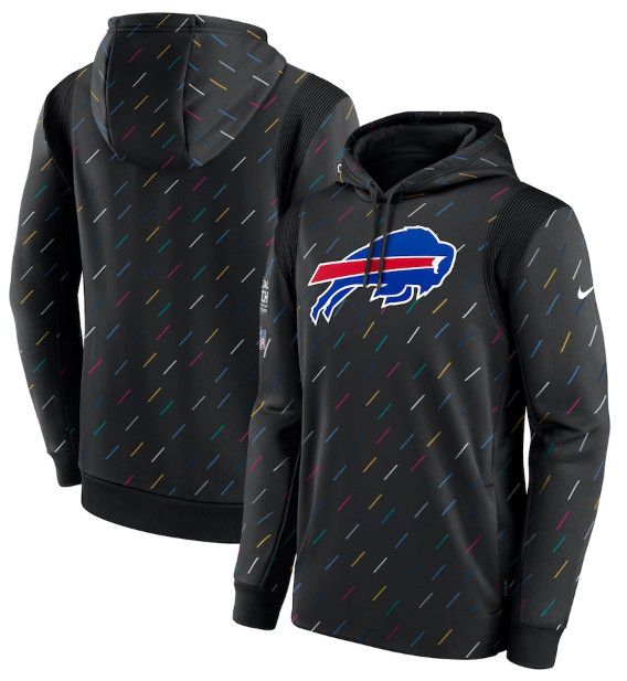 Men's Buffalo Bills 2021 Charcoal Crucial Catch Therma Pullover Hoodie Men's Buffalo Bills 2021 Charcoal Crucial Catch Therma Pullover Hoodie