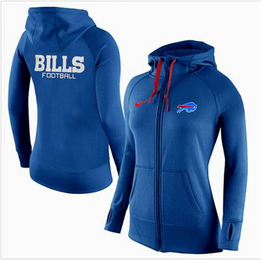 Women Nike Buffalo Bills Full-Zip Performance Hoodie Blue Women Nike Buffalo Bills Full-Zip Performance Hoodie Blue
