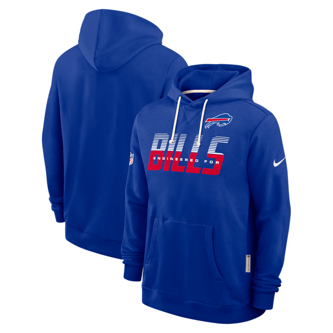 Men's Buffalo Bills Royal Sideline Standard Issue Top Prospect Dri-FIT Hoodie