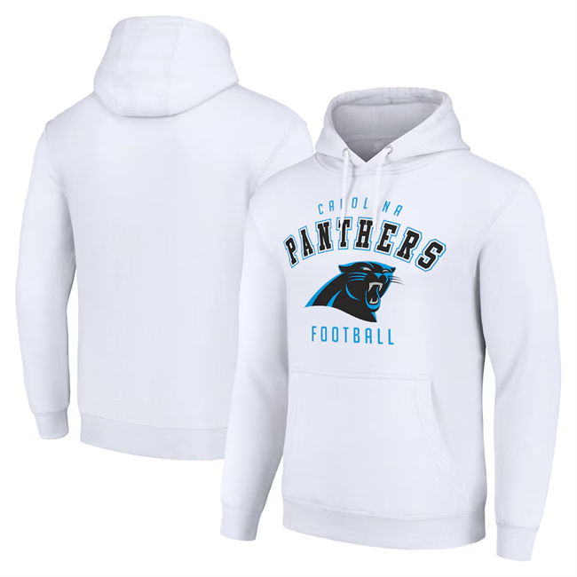 Men's Carolina Panthers White Pullover Hoodie Men's Carolina Panthers White Pullover Hoodie