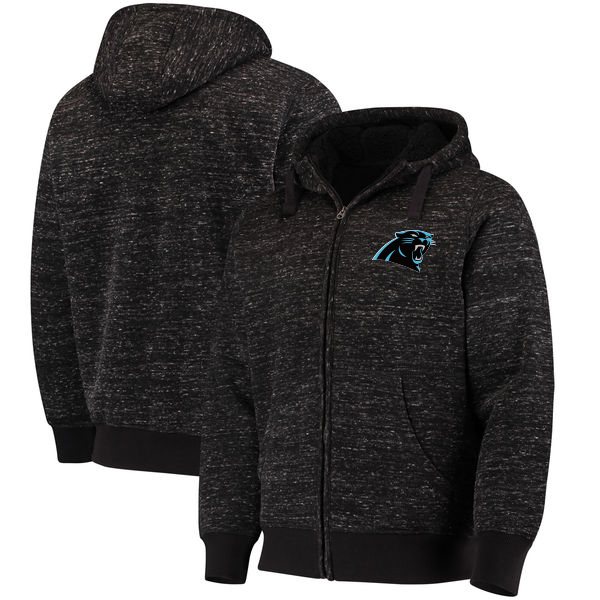 Carolina Panthers G III Sports By Carl Banks Discovery Sherpa Full Zip Jacket Heathered Black Carolina Panthers G III Sports By Carl Banks Discovery Sherpa Full Zip Jacket Heathered Black