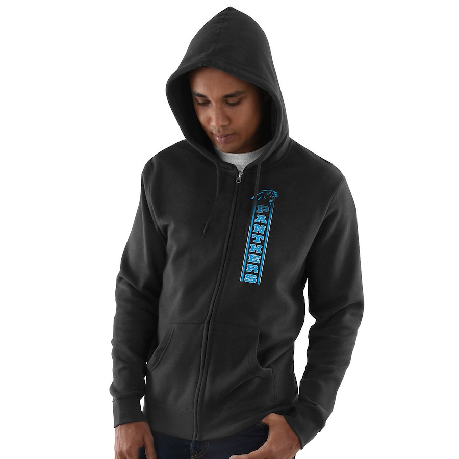 Carolina Panthers Hook And Ladder Full Zip Hoodie Black Carolina Panthers Hook And Ladder Full Zip Hoodie Black