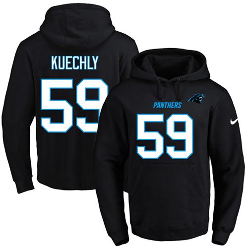 Nike Panthers #59 Luke Kuechly Black Name & Number Pullover NFL Hoodie Nike Panthers #59 Luke Kuechly Black Name & Number Pullover NFL Hoodie