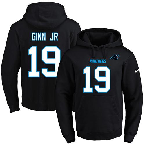 Nike Panthers #19 Ted Ginn Jr Black Name & Number Pullover NFL Hoodie Nike Panthers #19 Ted Ginn Jr Black Name & Number Pullover NFL Hoodie