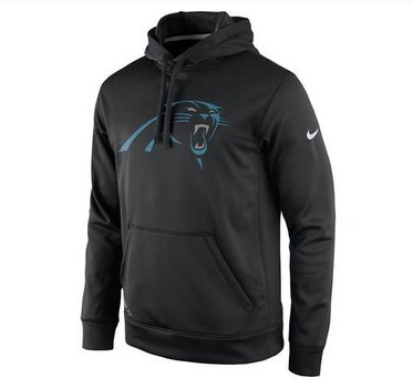 Men's Carolina Panthers Nike Black Practice Performance Pullover Hoodie