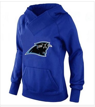 Women's Carolina Panthers Logo Pullover Hoodie Blue-1 Women's Carolina Panthers Logo Pullover Hoodie Blue-1
