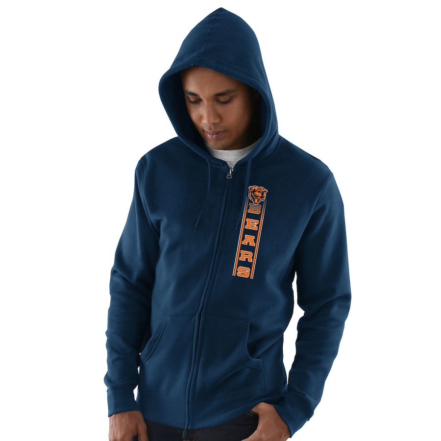 Chicago Bears Hook And Ladder Full Zip Hoodie Navy Chicago Bears Hook And Ladder Full Zip Hoodie Navy