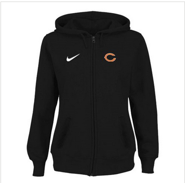 Women Chicago Bears Stadium Rally Full Zip Hoodie Black