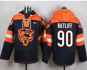 Nike Chicago Bears #90 Jeremiah Ratliff Navy Blue Player Pullover NFL Hoodie Nike Chicago Bears #90 Jeremiah Ratliff Navy Blue Player Pullover NFL Hoodie
