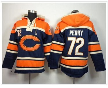 Chicago Bears #72 William Perry Navy Blue Sawyer Hooded Sweatshirt NFL Hoodie