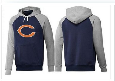 Chicago Bears Logo Pullover Hoodie Dark Blue & Grey