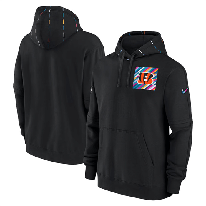 Men's Cincinnati Bengals Black 2023 Crucial Catch Club Pullover Hoodie Men's Cincinnati Bengals Black 2023 Crucial Catch Club Pullover Hoodie
