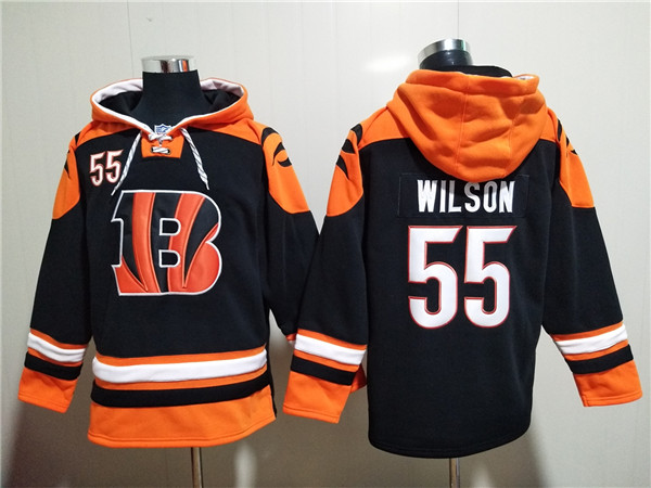 Men's Cincinnati Bengals #55 Logan Wilson Orange Black Ageless Must-Have Lace-Up Pullover Hoodie Men's Cincinnati Bengals #55 Logan Wilson Orange Black Ageless Must-Have Lace-Up Pullover Hoodie