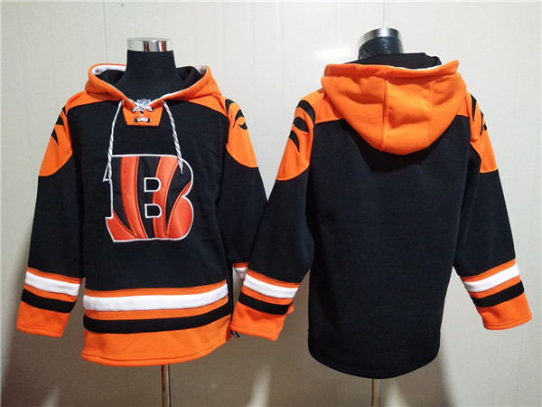 Men's Cincinnati Bengals Blank Orange Black Ageless Must-Have Lace-Up Pullover Hoodie Men's Cincinnati Bengals Blank Orange Black Ageless Must-Have Lace-Up Pullover Hoodie