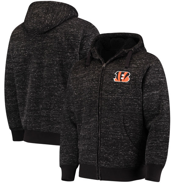 Cincinnati Bengals G III Sports By Carl Banks Discovery Sherpa Full Zip Jacket Heathered Black Cincinnati Bengals G III Sports By Carl Banks Discovery Sherpa Full Zip Jacket Heathered Black