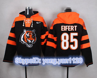 Nike Bengals #85 Tyler Eifert Black Player Pullover NFL Hoodie Nike Bengals #85 Tyler Eifert Black Player Pullover NFL Hoodie
