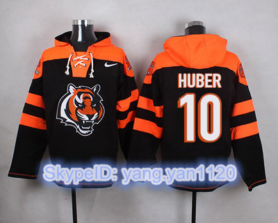 Nike Bengals #10 Kevin Huber Black Player Pullover NFL Hoodie Nike Bengals #10 Kevin Huber Black Player Pullover NFL Hoodie